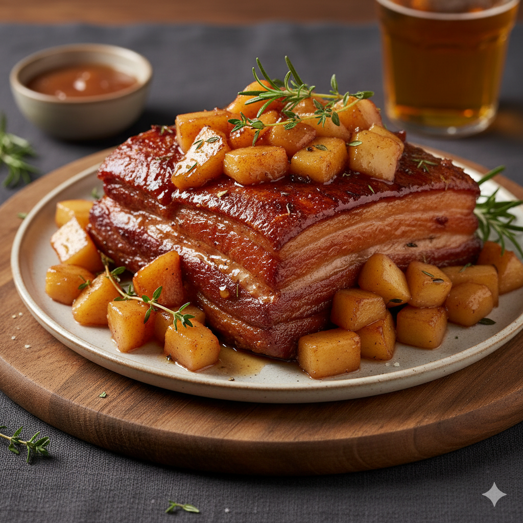 Pork Belly with Apple Glaze